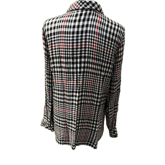 Karl Lagerfeld Paris Men's Medium Button Up Checkered Shirt Long Sleeve - Picture 5 of 5